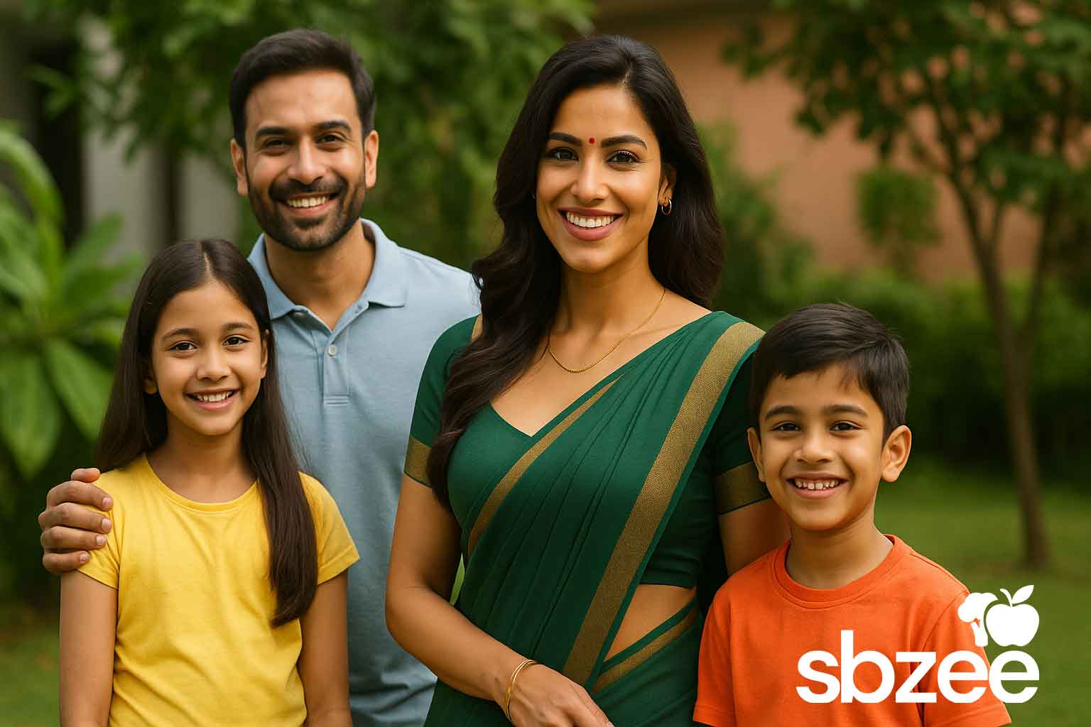 Children and elders enjoying fresh fruits