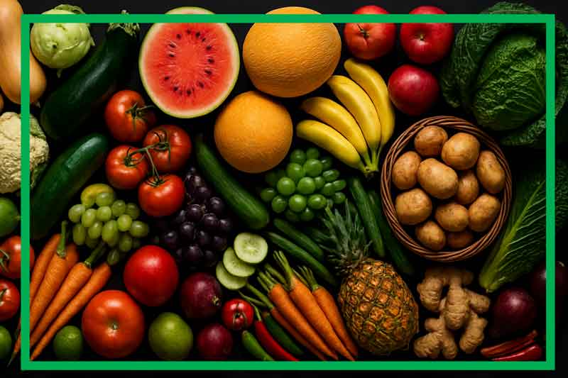 Winter fruits and vegetables